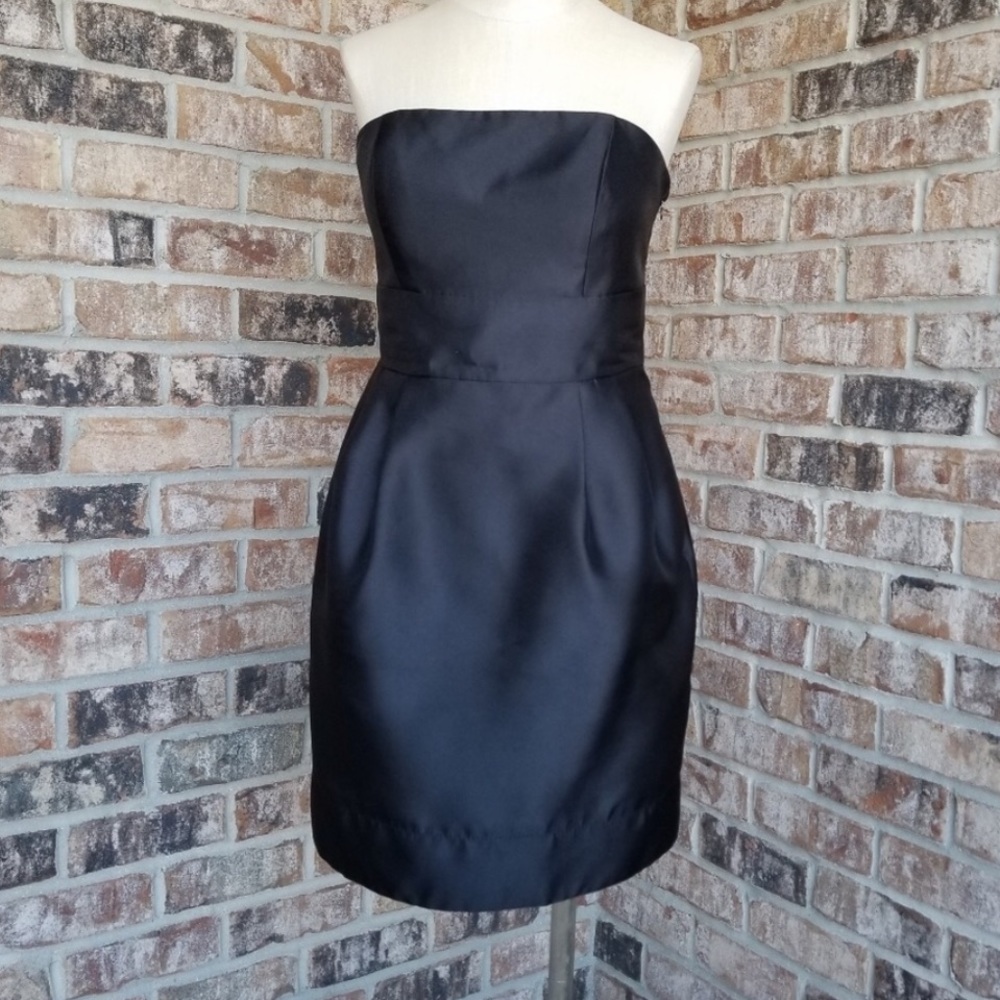 Eliza J Strapless Black Cocktail Dress